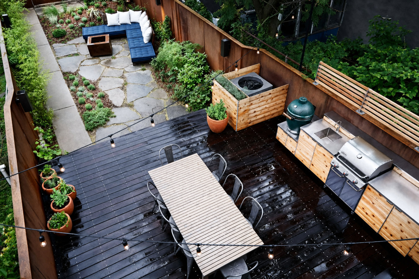 Outdoor kitchen decks