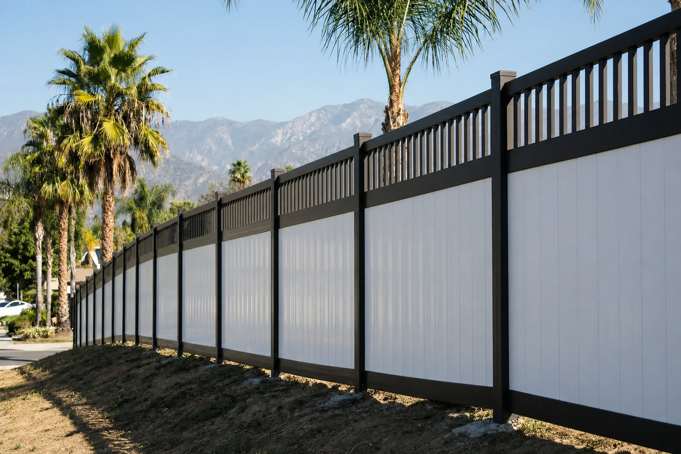 Vinyl fence installation